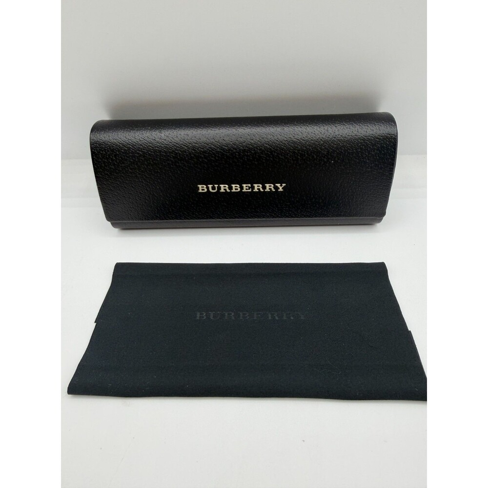 Burberry Black Hard Eyeglasses Sunglasses Case w/ Cleaning Pouch